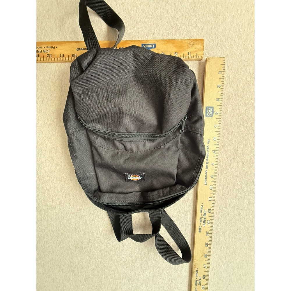 Dickies Mini Backpack Black Canvas Small Travel Bag Adjustable Straps